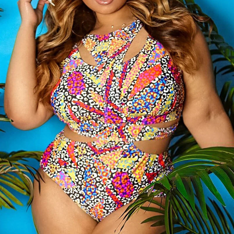 Ethnic Print Plus Size Swimsuit Bikini FLIPSTYLEZLLC
