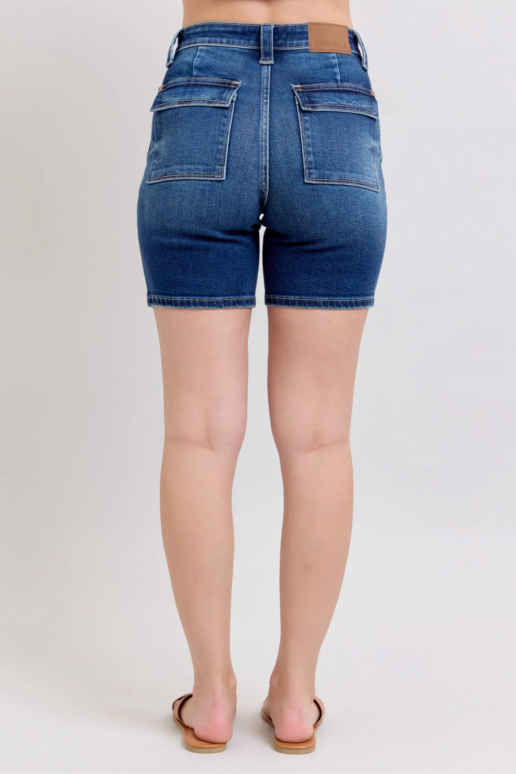 Judy Blue Full Size High Waist Bermudas Jeans W/ Back Flap Pockets Plus Size Coco’s Tee Boutique