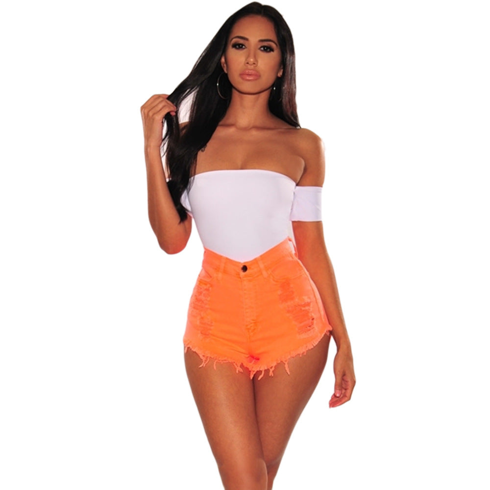 Summer Special High Waist Casual Ripped Washed Old Women Denim Shorts Wanita Store
