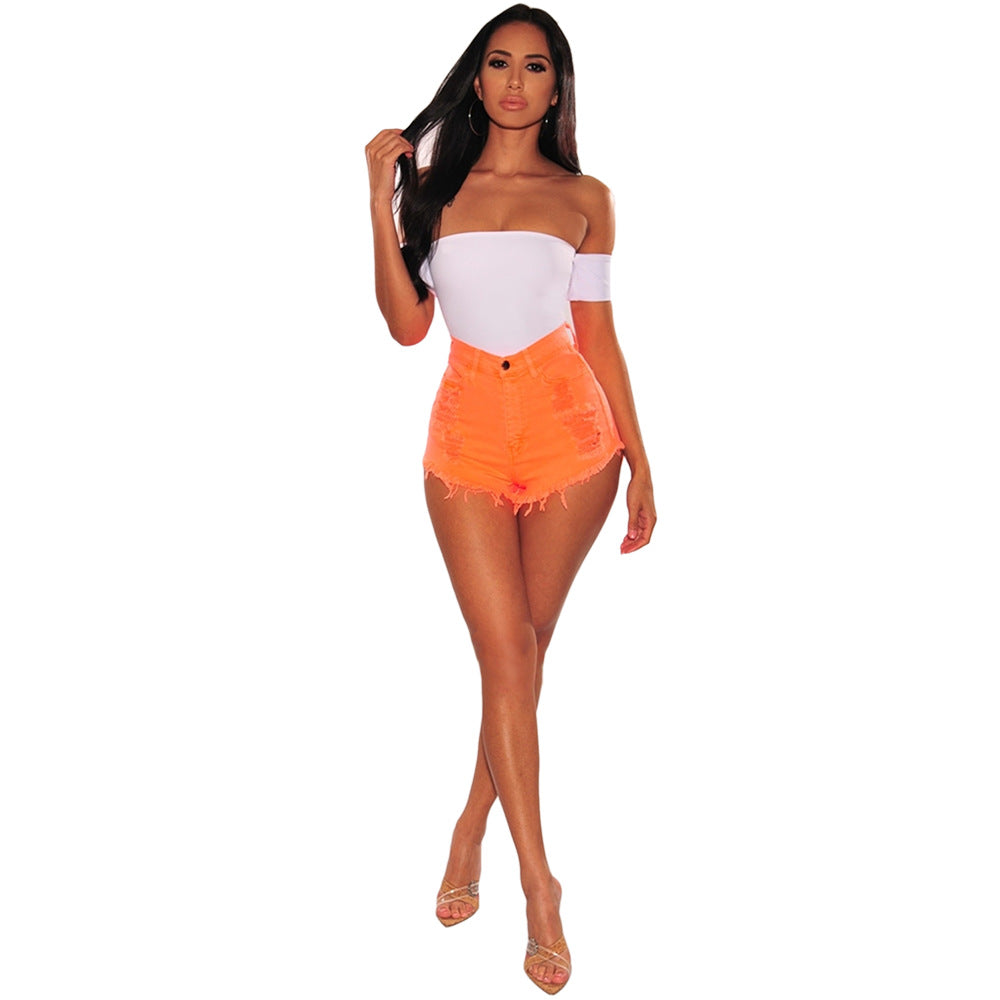Summer Special High Waist Casual Ripped Washed Old Women Denim Shorts Wanita Store