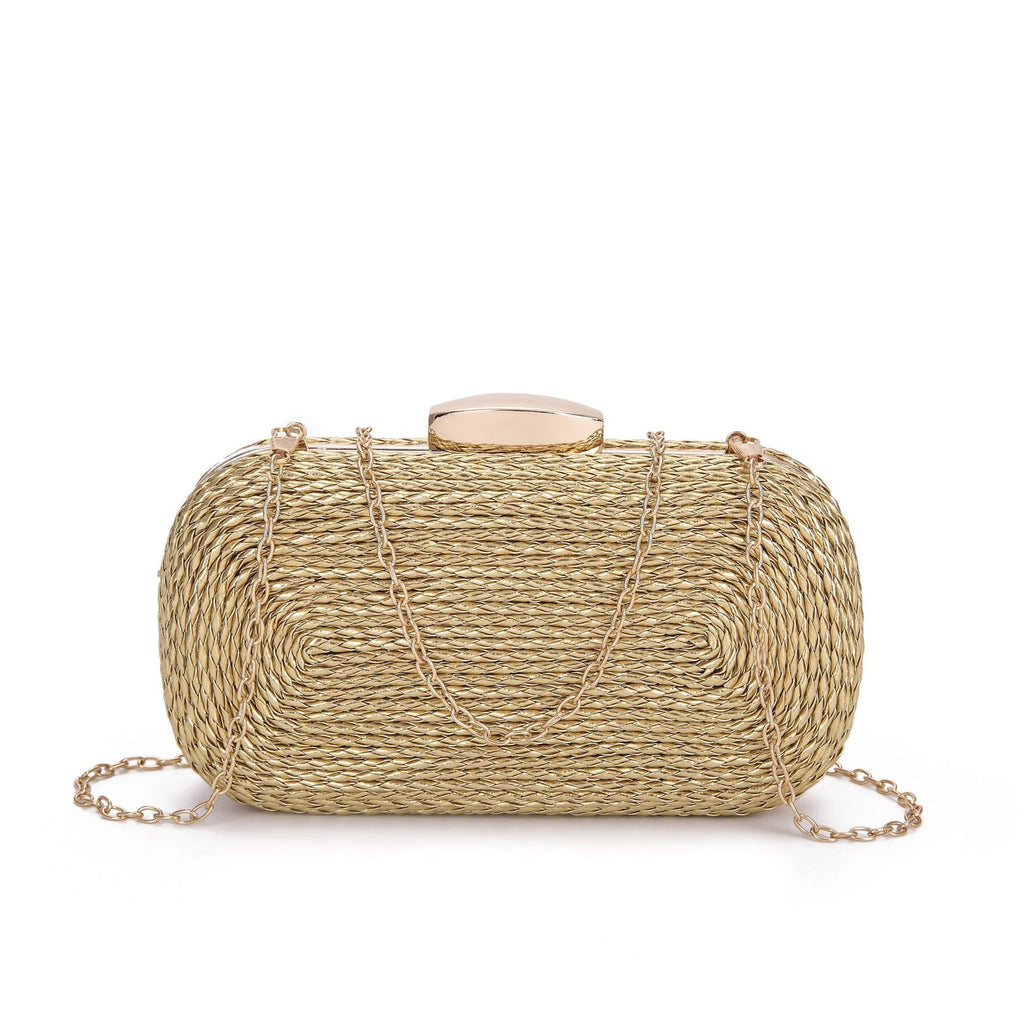 PU women's bag single shoulder woven evening bag nowadaysfashion