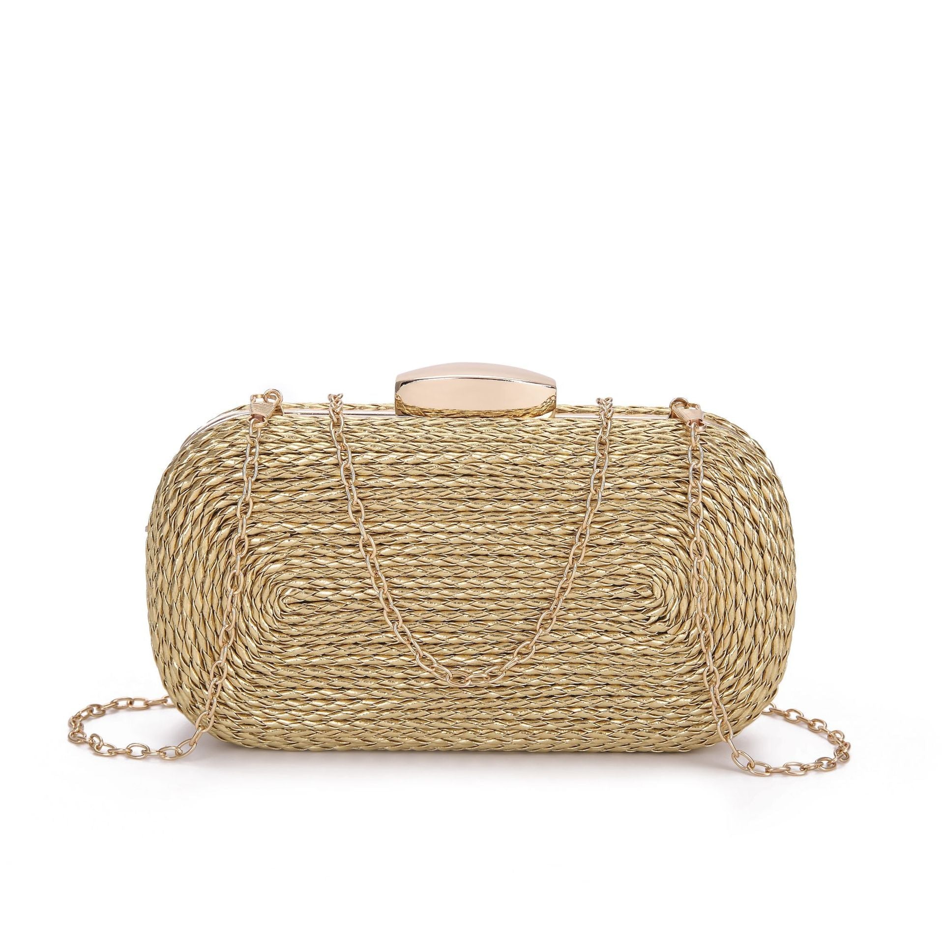 PU women's bag single shoulder woven evening bag nowadaysfashion