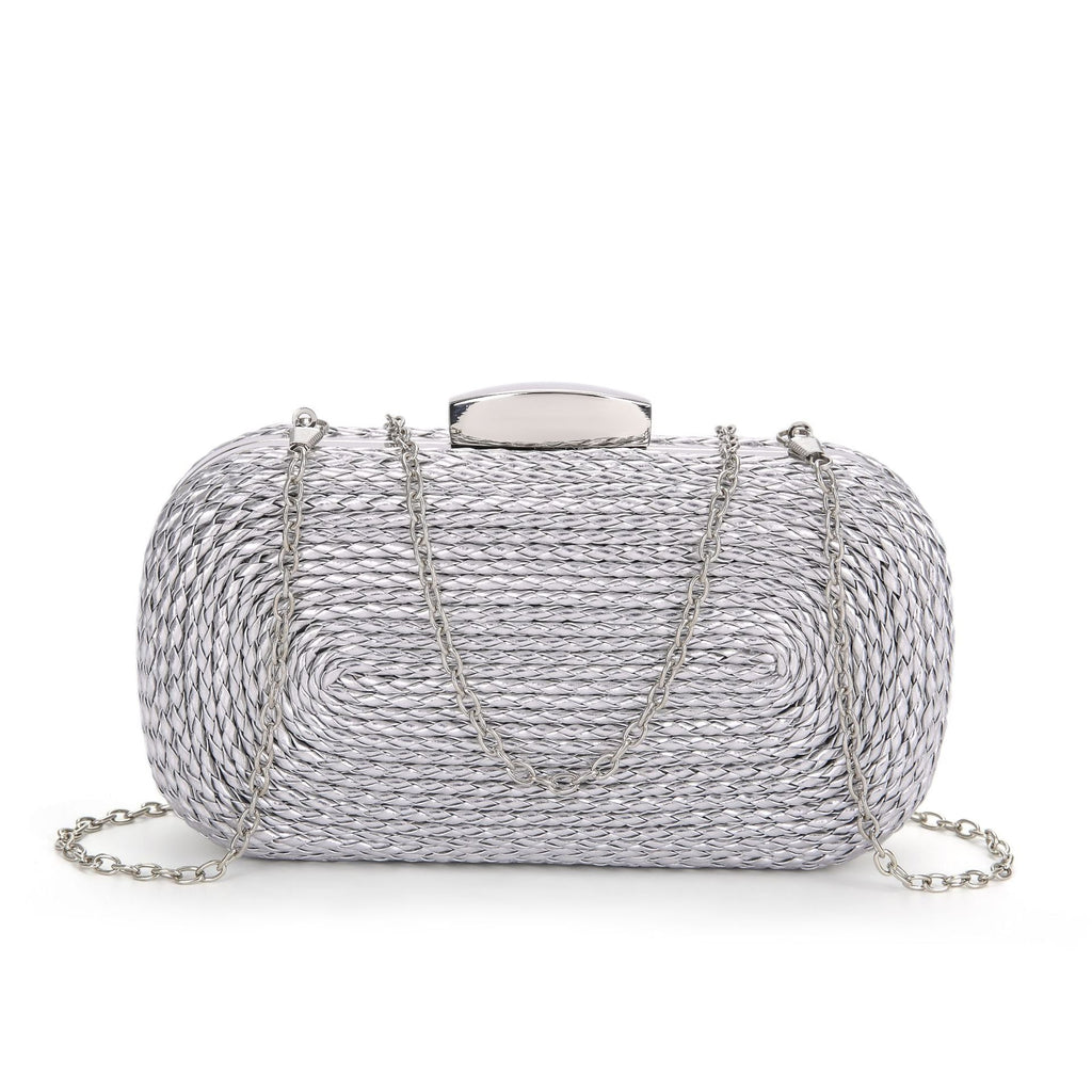 PU women's bag single shoulder woven evening bag nowadaysfashion