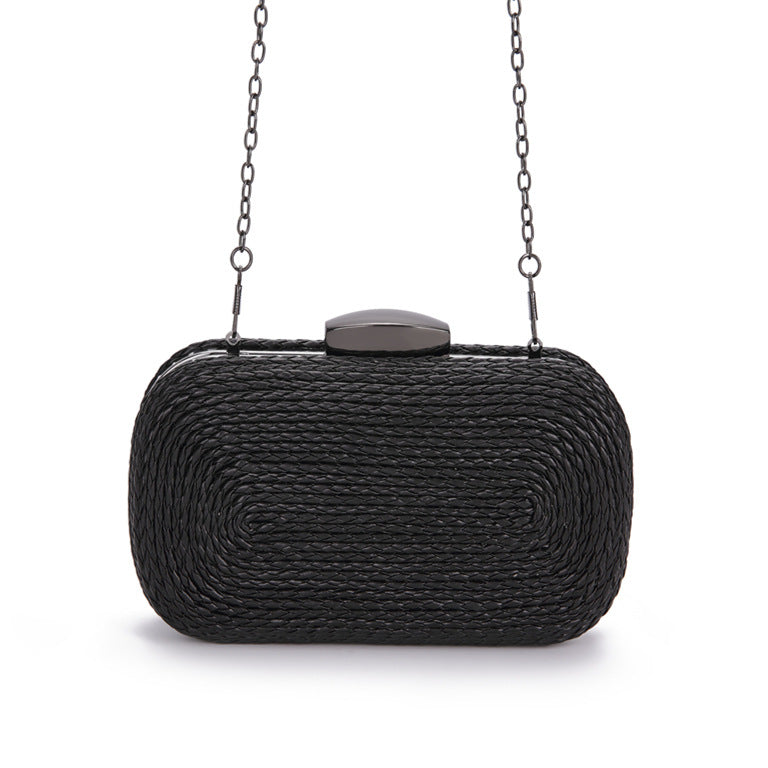 PU women's bag single shoulder woven evening bag nowadaysfashion