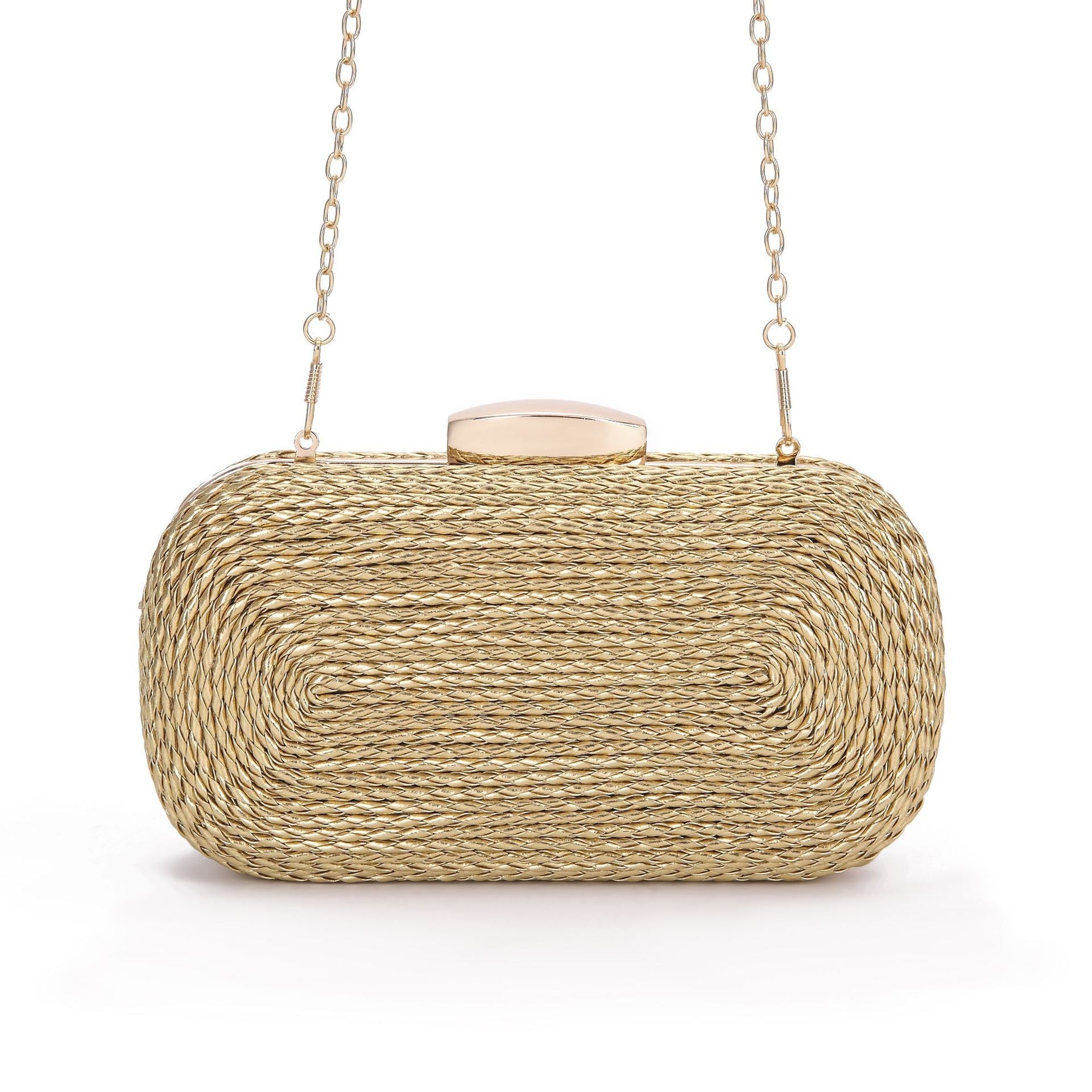 PU women's bag single shoulder woven evening bag nowadaysfashion