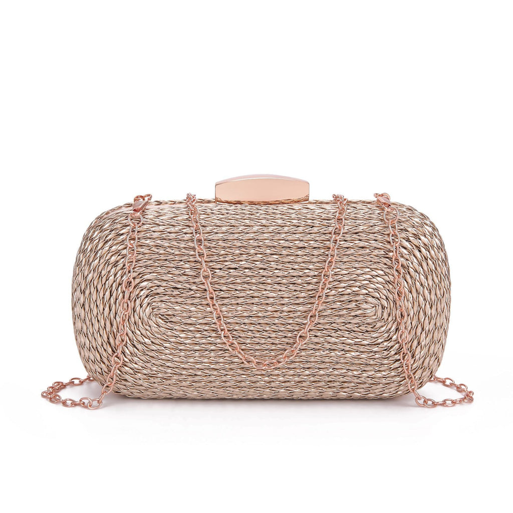 PU women's bag single shoulder woven evening bag nowadaysfashion