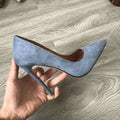 High Heel 12cm Blue Black Suede Women Pumps Super High Heels Sexy Pointed Toe Yellow Pink Satin Heels Womans Shoes 2025 SHOMICOBOUTIQUE