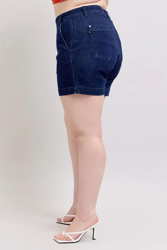 Judy Blue Full Size High Waist Denim Shorts Plus Size Selvanelle