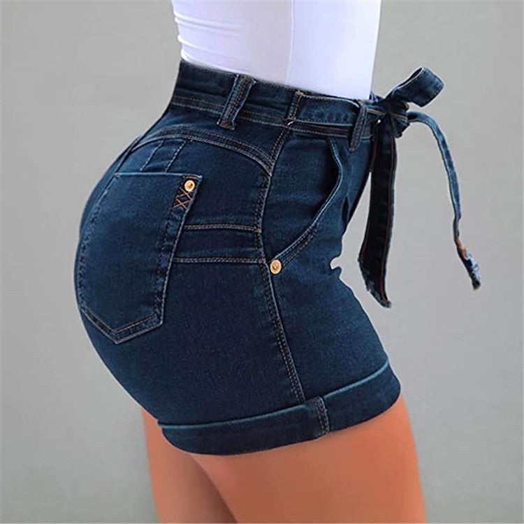Women's Plus Size Net Red Ripped Denim Shorts FLIPSTYLEZLLC