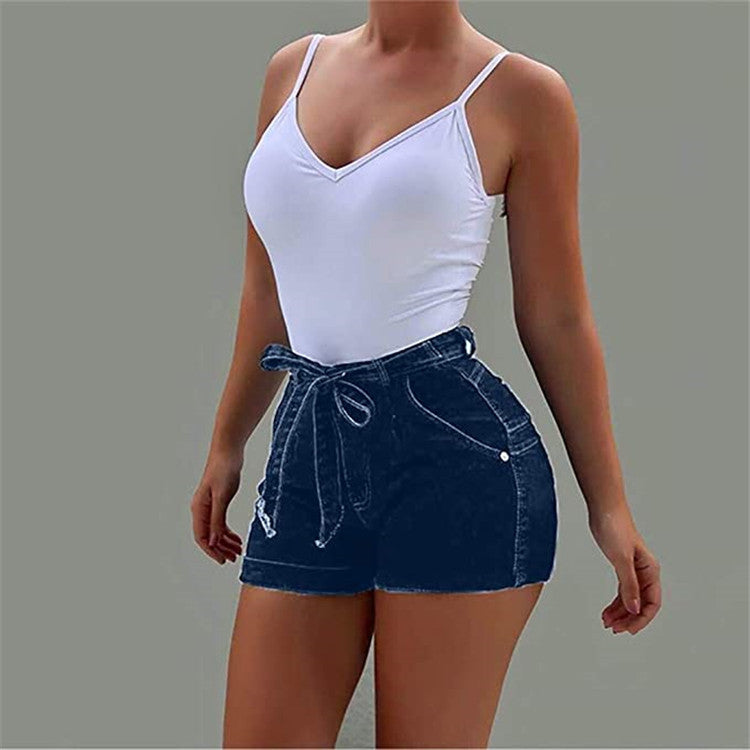 Women's Plus Size Net Red Ripped Denim Shorts FLIPSTYLEZLLC