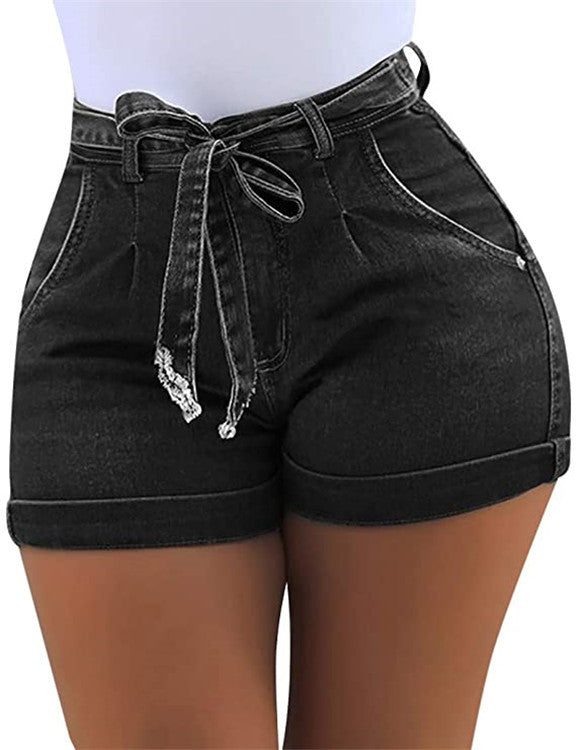 Women's Plus Size Net Red Ripped Denim Shorts FLIPSTYLEZLLC