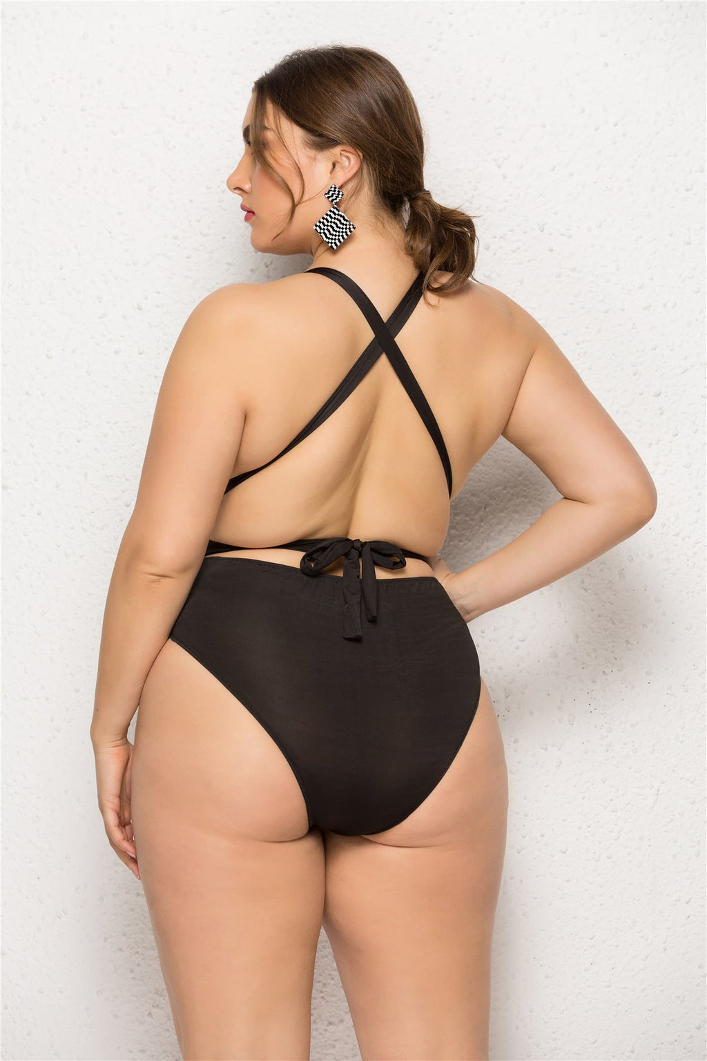 New Black Plus Size One-piece Swimsuit for women FLIPSTYLEZLLC