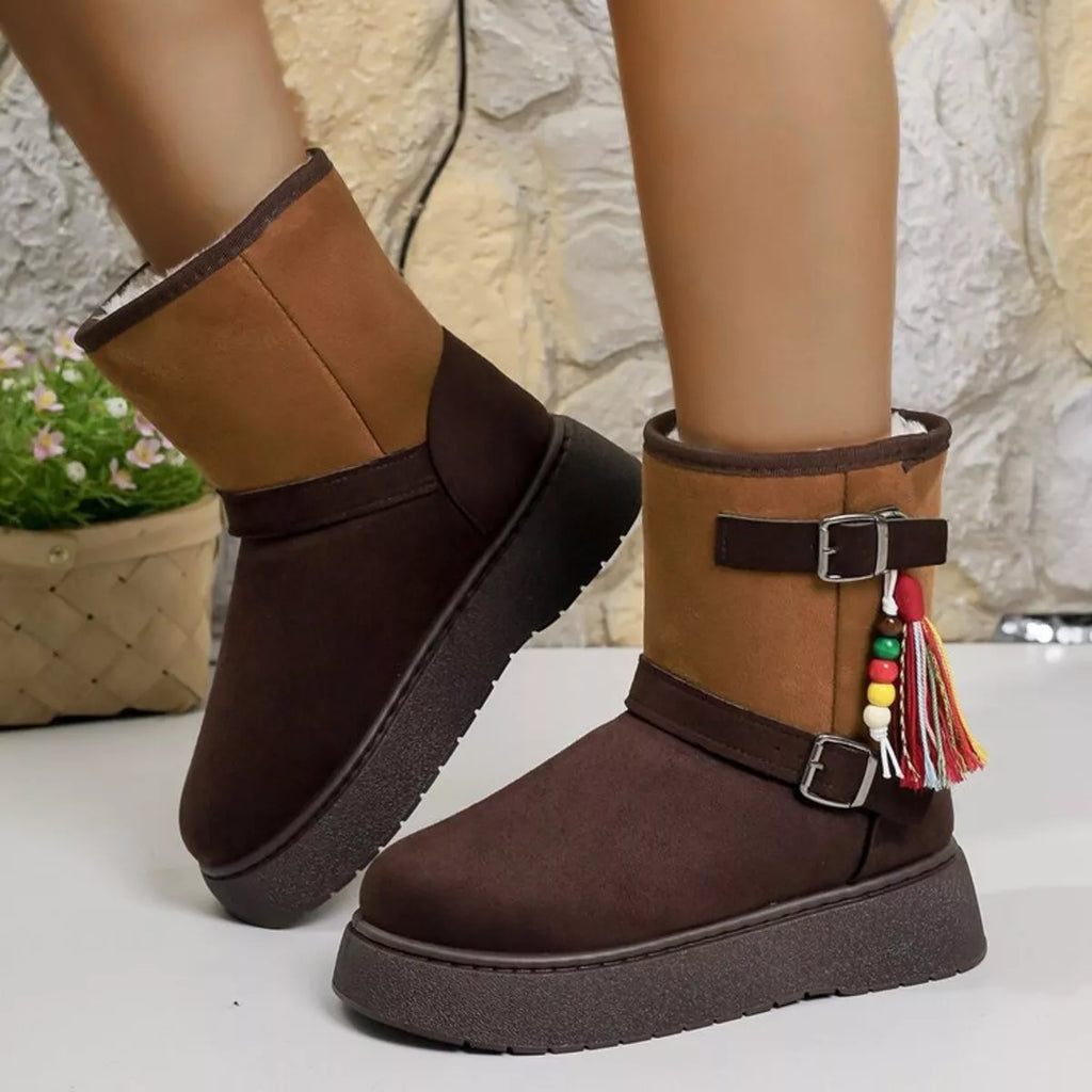 Bohemian Style Ankle Boots with Tassel Decor Simply Love