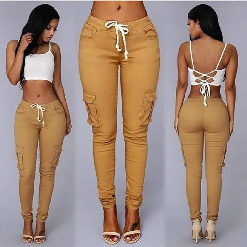 Elegant Elastic Women Pants Oversize Drawstring Long Pencil Pants nowadaysfashion