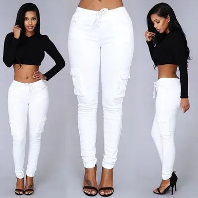 Elegant Elastic Women Pants Oversize Drawstring Long Pencil Pants nowadaysfashion