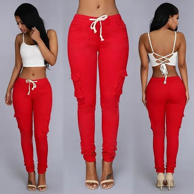 Elegant Elastic Women Pants Oversize Drawstring Long Pencil Pants nowadaysfashion