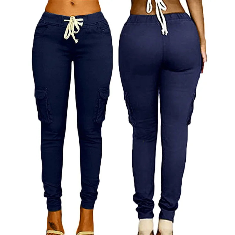 Elegant Elastic Women Pants Oversize Drawstring Long Pencil Pants nowadaysfashion