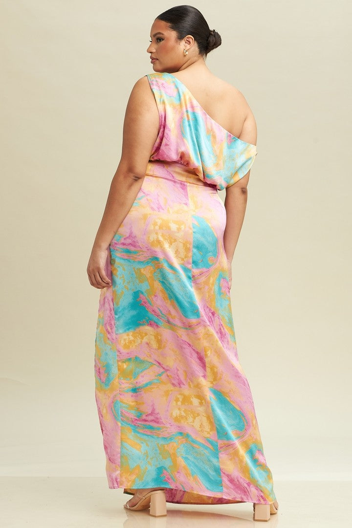 Aura Off Shoulder Maxi Dress - Plus Size Fasheabe