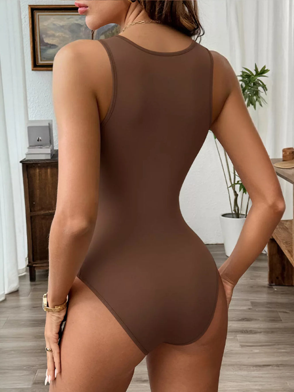 Deep V-Neck Bodysuit See size chart under “more details” The Fashion Celestial
