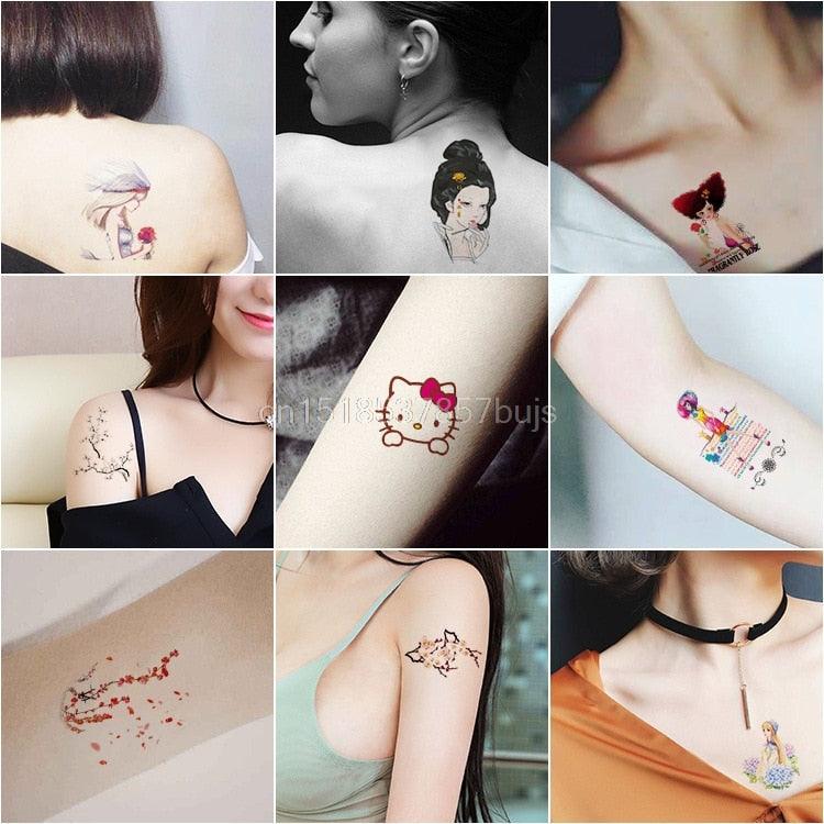 30 Pieces/set Small Luxury Temporary Tattoo Sticker Colorful Drawing Flower Cute Body Tatoo For Kids Adults Stevvex