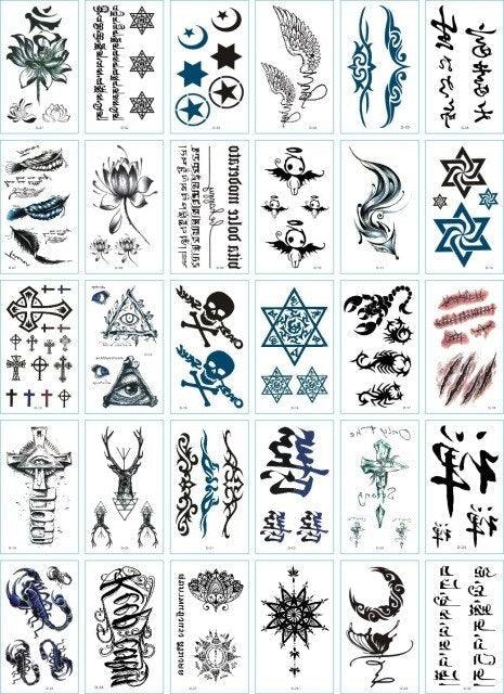 30 Pieces/set Small Luxury Temporary Tattoo Sticker Colorful Drawing Flower Cute Body Tatoo For Kids Adults Stevvex