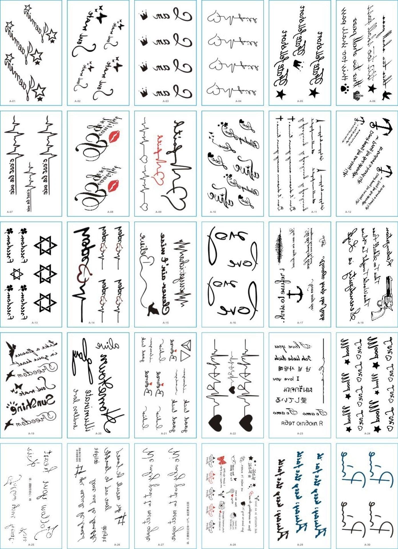 30 Pieces/set Small Luxury Temporary Tattoo Sticker Colorful Drawing Flower Cute Body Tatoo For Kids Adults Stevvex