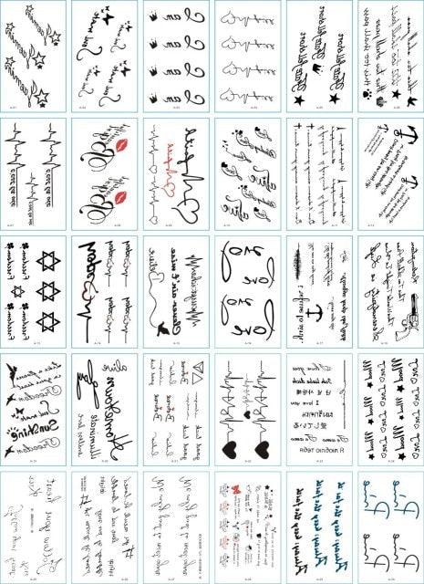 30 Pieces/set Small Luxury Temporary Tattoo Sticker Colorful Drawing Flower Cute Body Tatoo For Kids Adults Stevvex