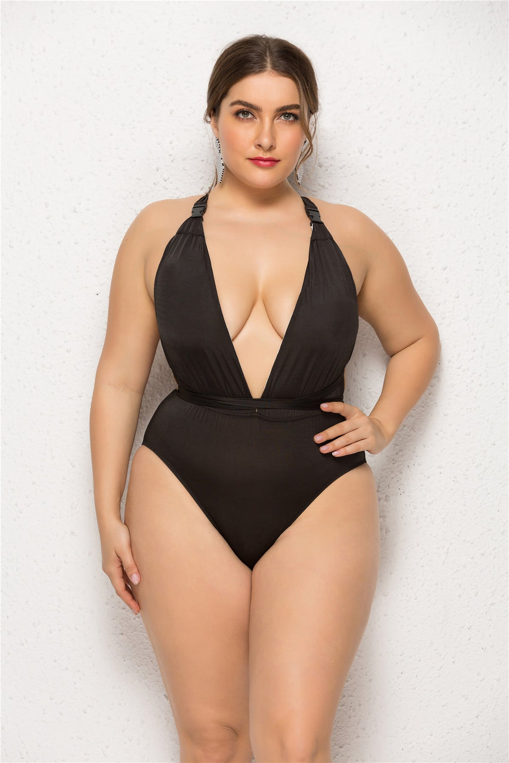 New Black Plus Size One-piece Swimsuit for women FLIPSTYLEZLLC