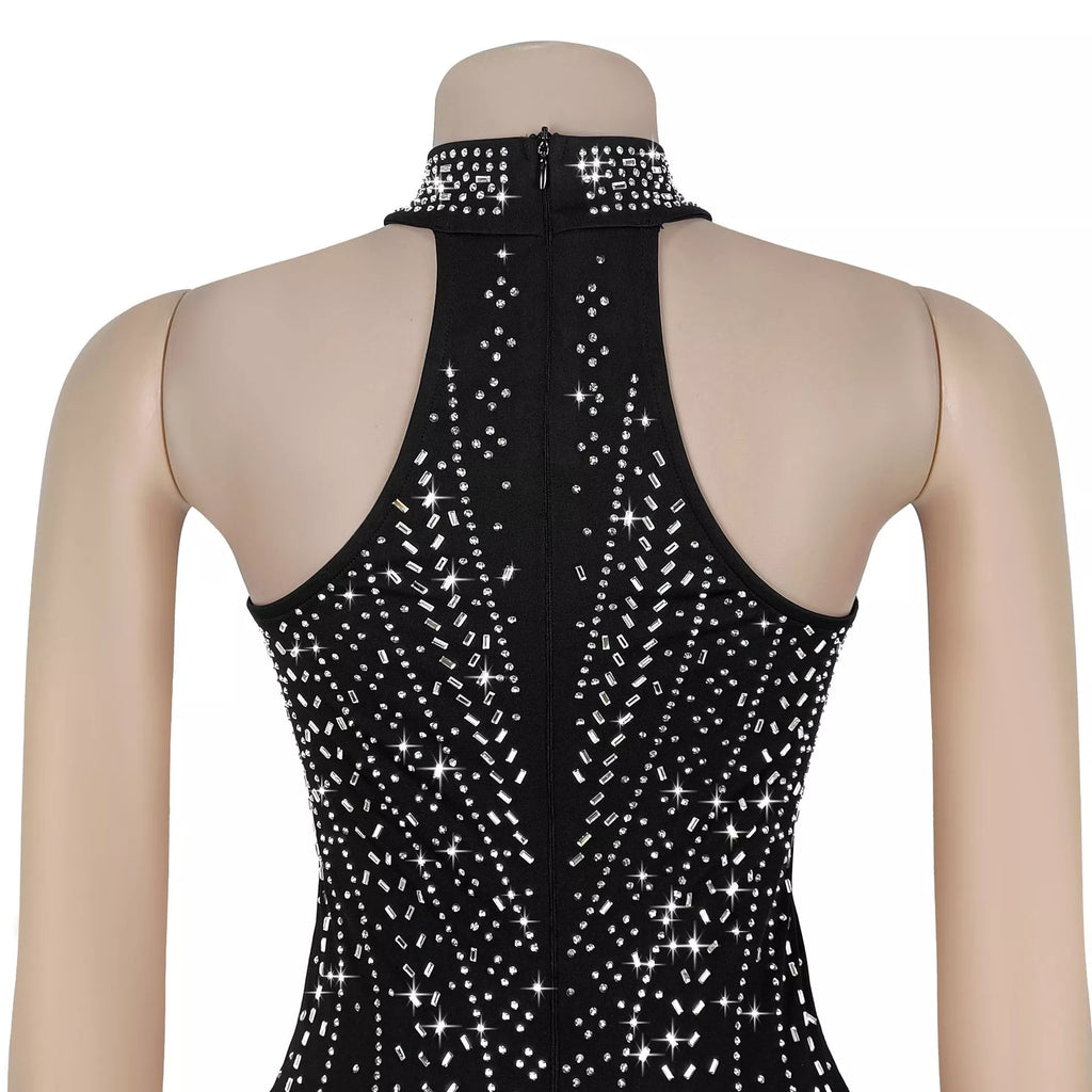 Sparkling Rhinestone Cutout Jumpsuit Shopimist