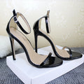 Women's Fish Mouth Stiletto Sandals | Buckle High Heel Open-Toe Heels Sarah Express