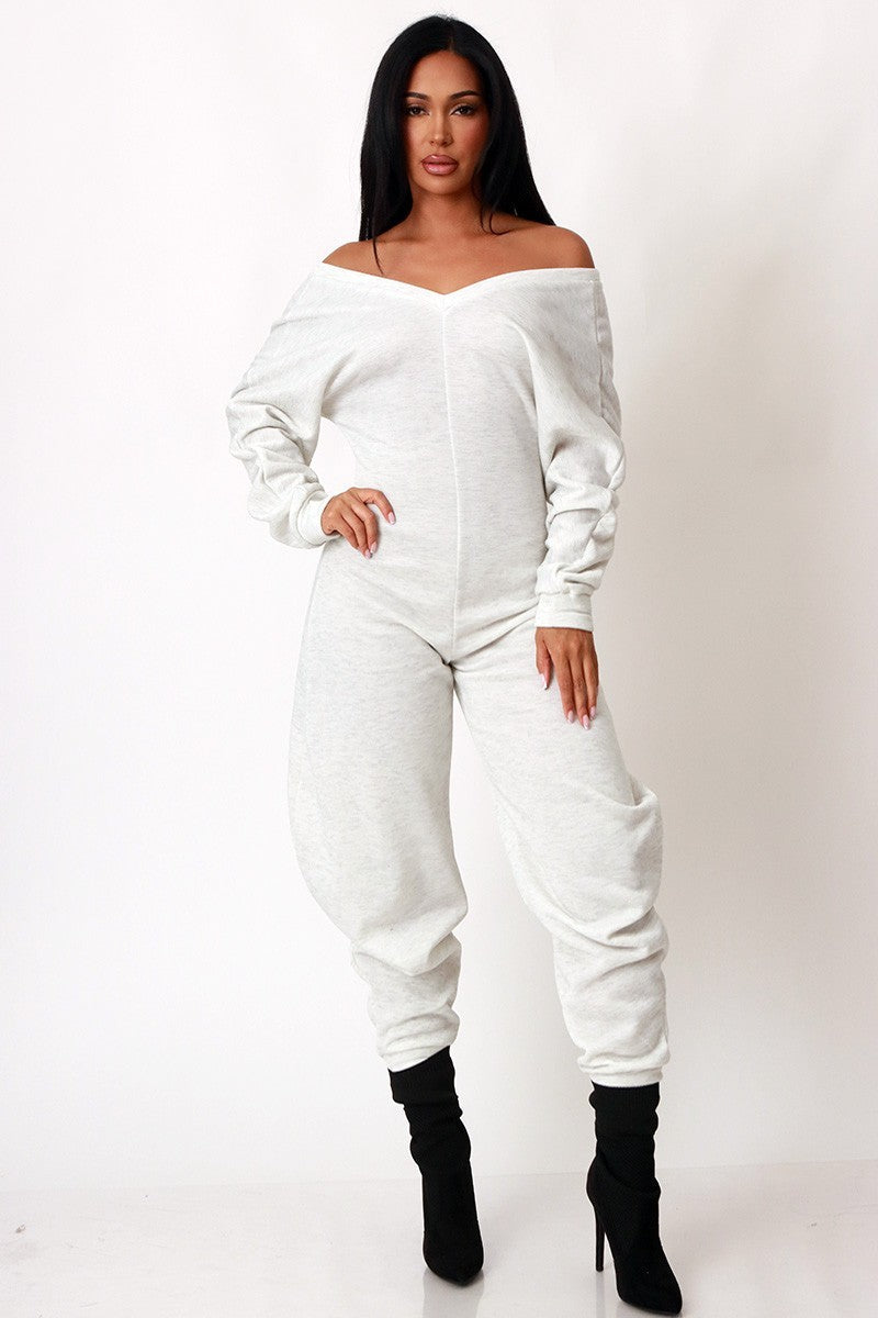 My Comfort Zone Lounge Jumpsuit- Grey S&E Retail Expo