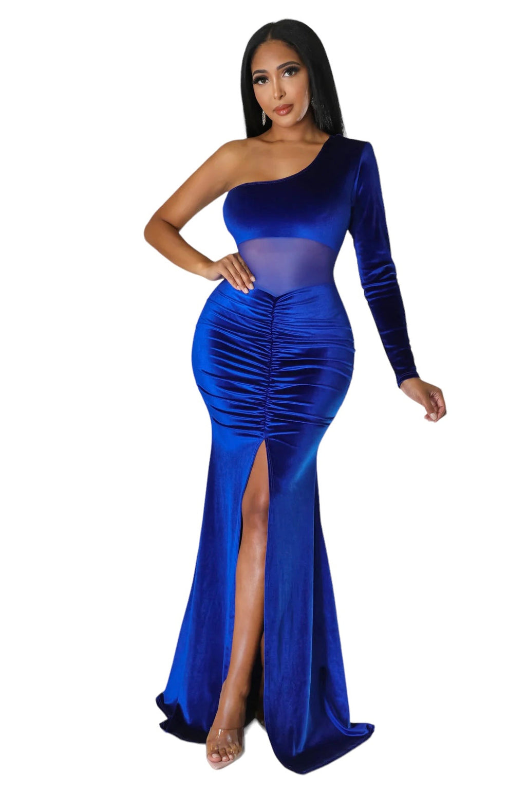 One Shoulder Velvet Cocktail Dress The House of Stylez