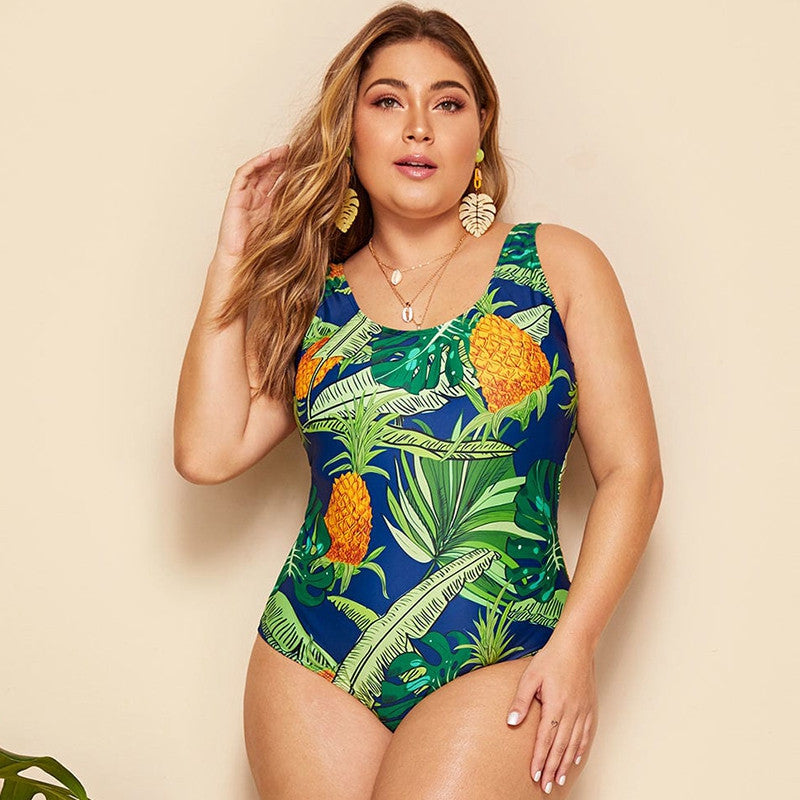 Plus size triangle one-piece swimsuit FLIPSTYLEZLLC
