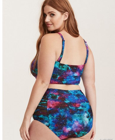 Plus Size Printed Swimsuit Split Swimsuit FLIPSTYLEZLLC