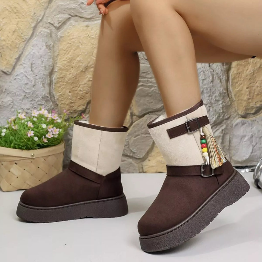 Bohemian Style Ankle Boots with Tassel Decor Simply Love