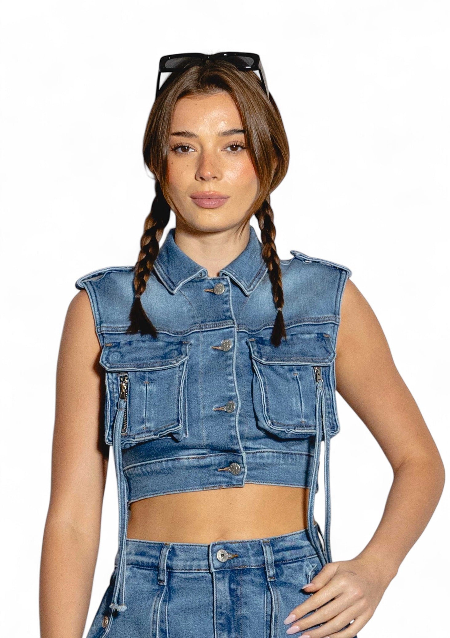 Sleeveless Denim Trucker Jacket The House of Stylez