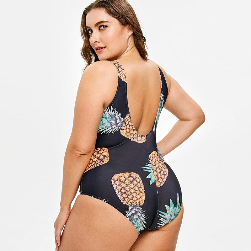 Plus size triangle one-piece swimsuit FLIPSTYLEZLLC