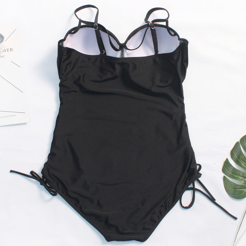BLACK Plus size one-piece swimsuit FOR WOMEN FLIPSTYLEZLLC