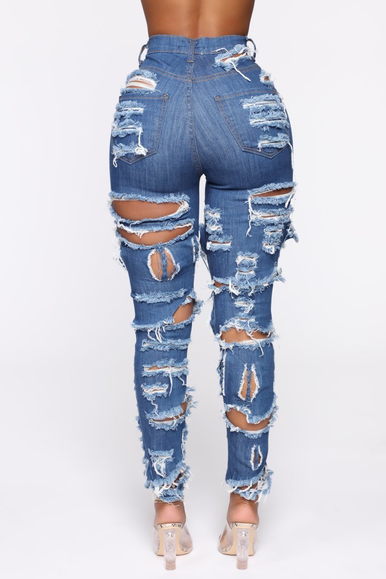 Women's Fashion Cut And Tear Stretchy Calf Jeans FLIPSTYLEZLLC