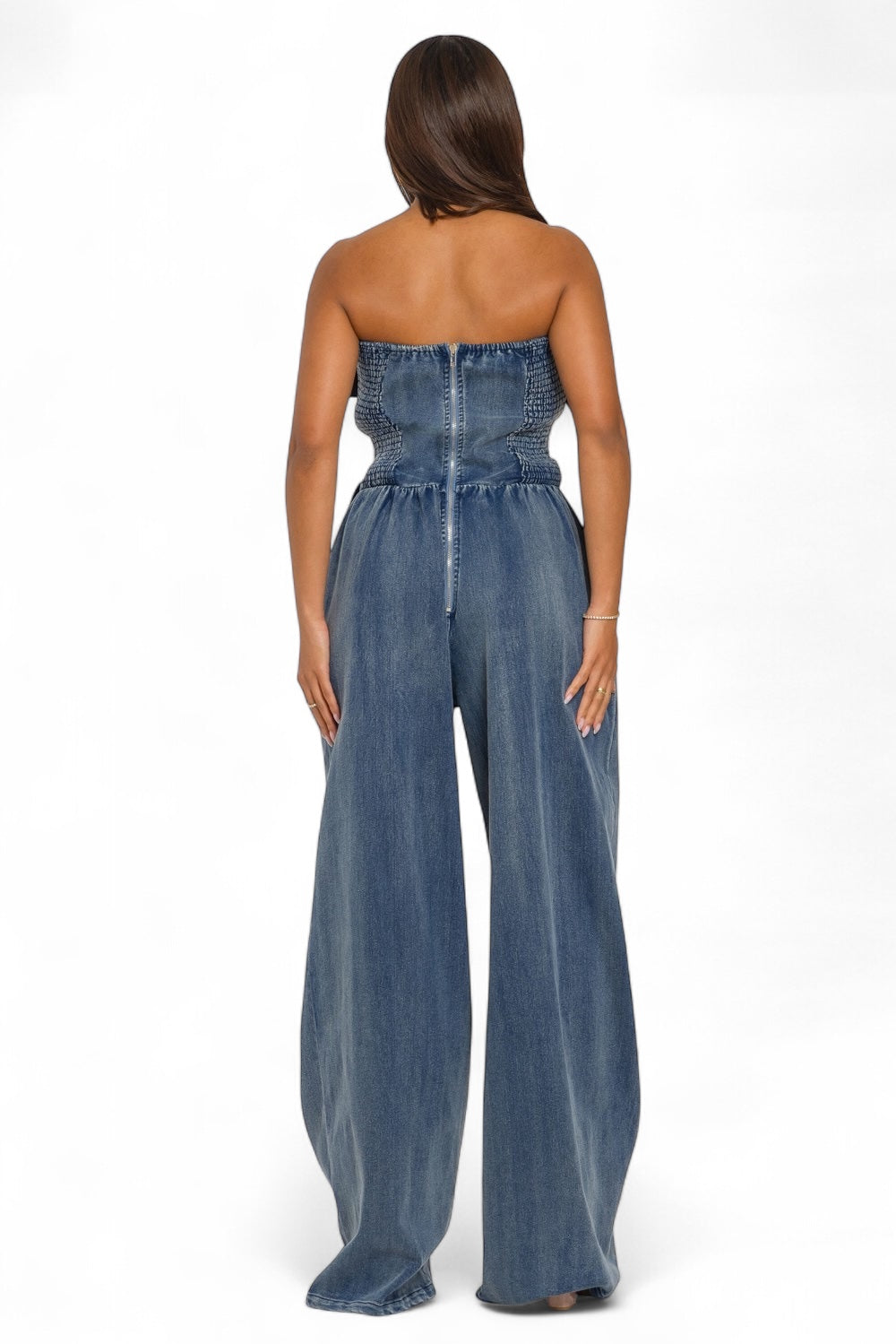 Denim Diva Belted Jumpsuit The House of Stylez