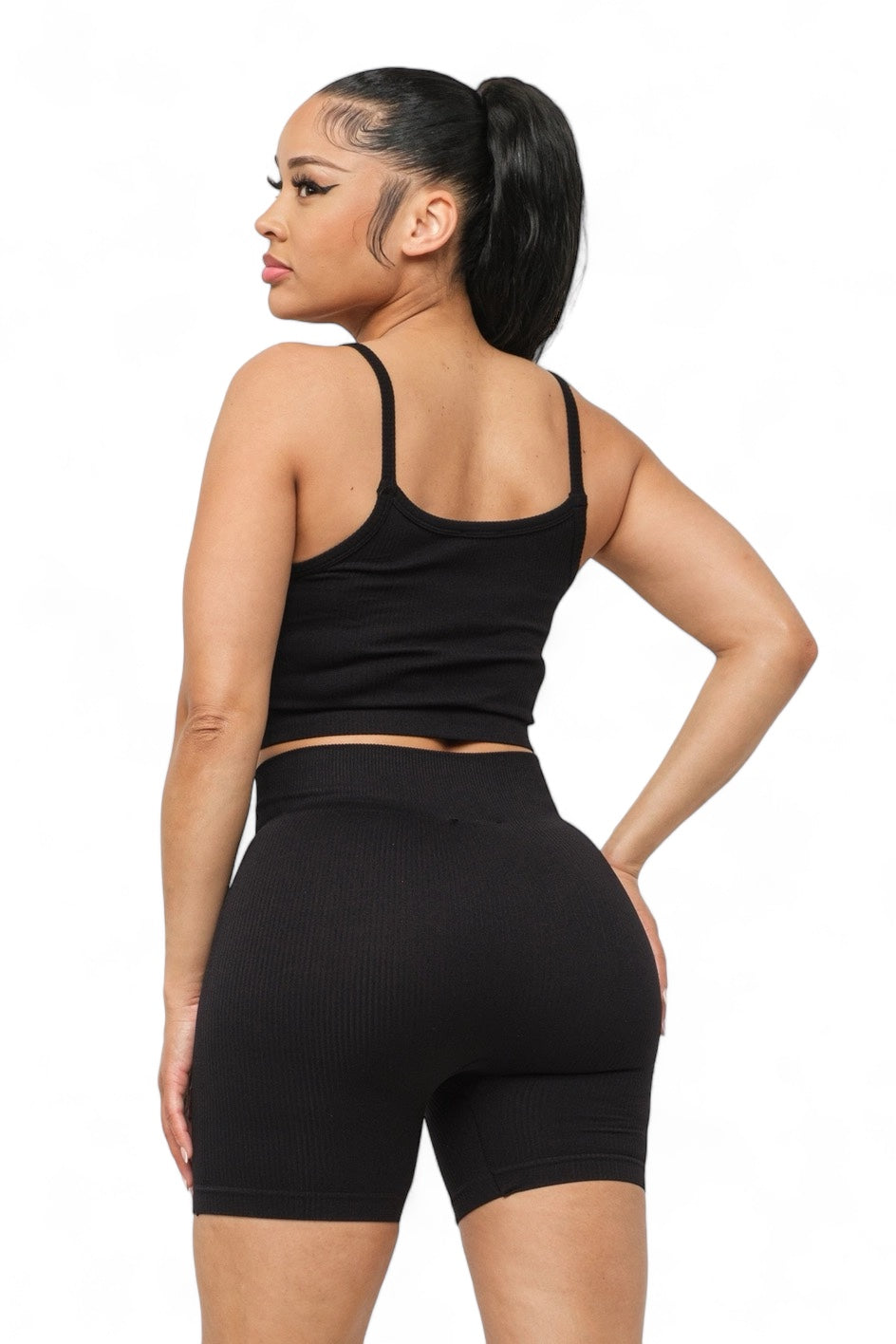 Seamless Basic Tank Top and Biker Shorts Set The House of Stylez