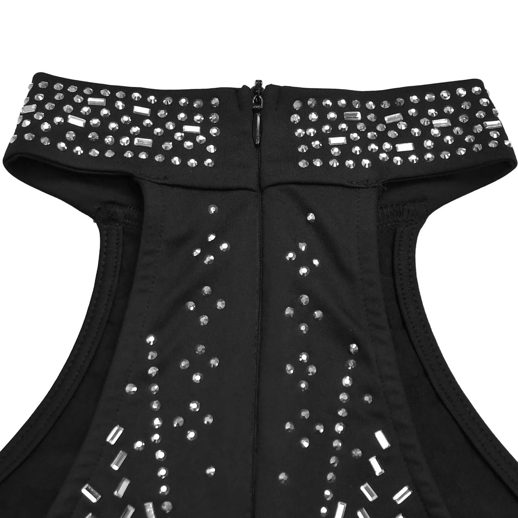 Sparkling Rhinestone Cutout Jumpsuit Shopimist