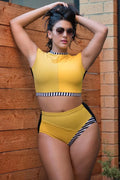 Plus Size Women's High Waisted Bikini Swimwear Trendy Attic Store01