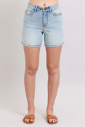 Judy Blue Plus Size Denim Shorts With Pockets 2 Button Closure Durable Comfort For Women Coco’s Tee Boutique