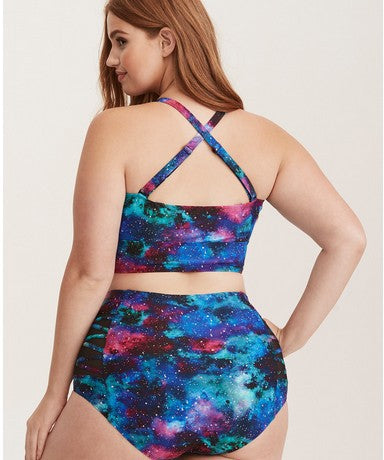 Plus Size Printed Swimsuit Split Swimsuit FLIPSTYLEZLLC