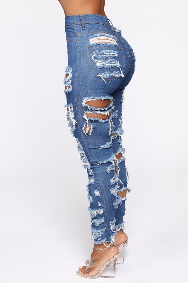 Women's Fashion Cut And Tear Stretchy Calf Jeans FLIPSTYLEZLLC