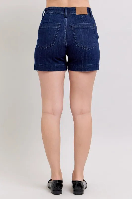 Judy Blue Full Size High Waist Denim Shorts Plus Size Selvanelle