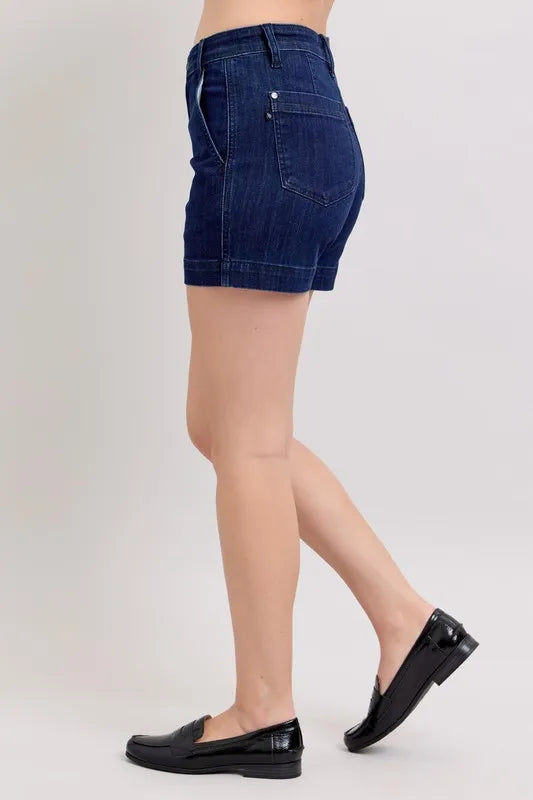 Judy Blue Full Size High Waist Denim Shorts Plus Size Selvanelle