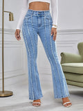New Slightly Flared Wadding Edge Jeans For Women FLIPSTYLEZLLC
