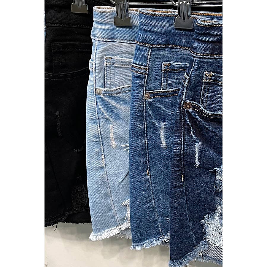 Cut-Off & Confident Plus Size Distressed Denim Shorts Coco’s Tee Boutique